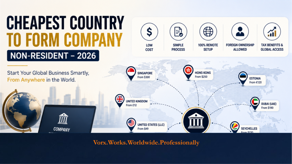Cheapest Country to Form a Company as a Non-Resident in 2026?