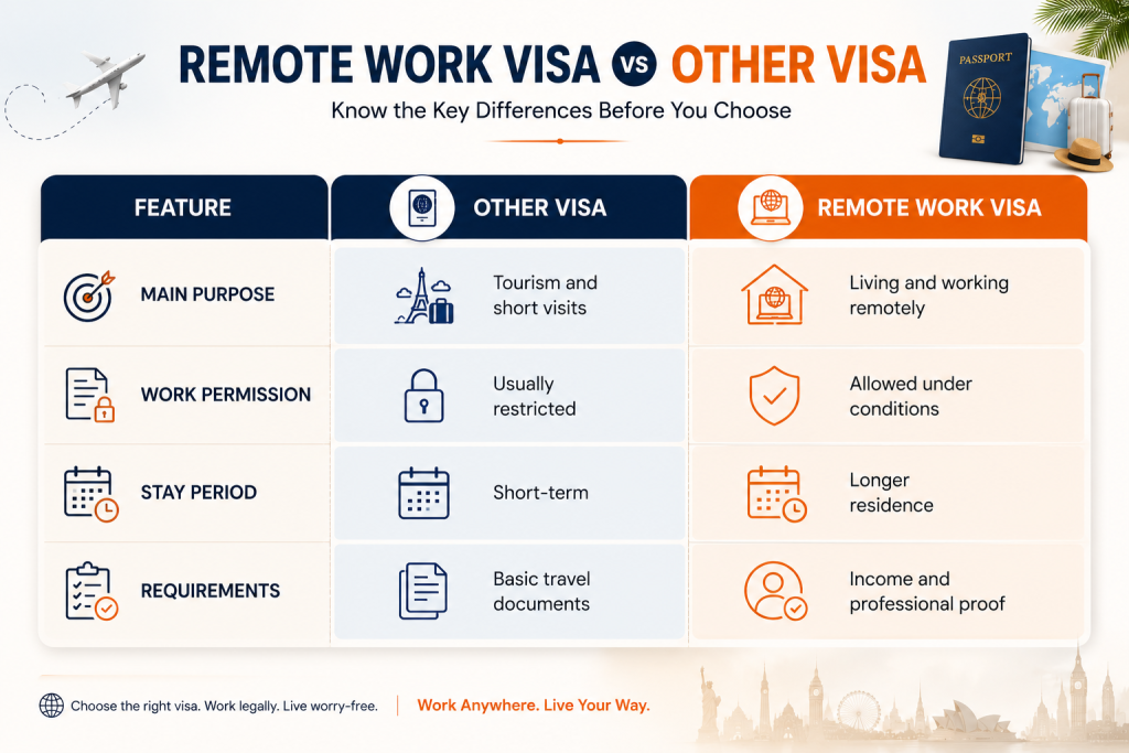 Remote Visa vs Other Visa