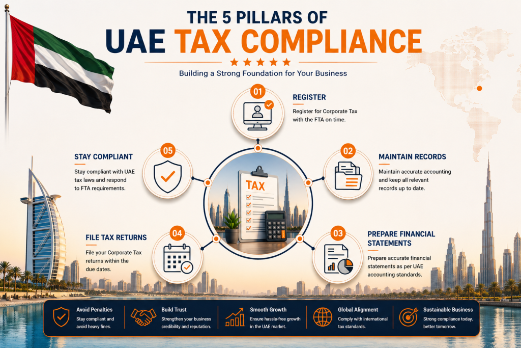the 5 pillars of uae tax compliance|vorx