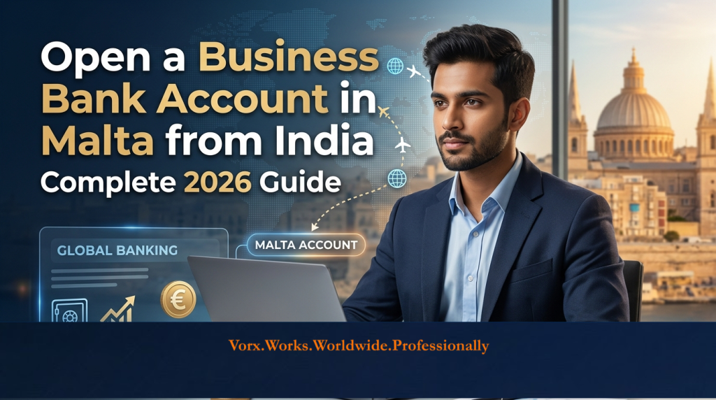How to open business bank account in malta forma india