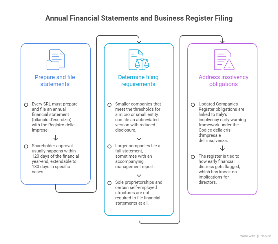 Annual Finanicial Statement and Business Register Filing