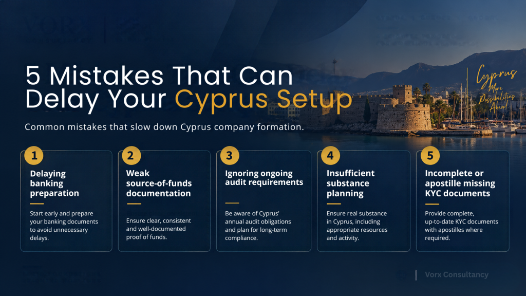 5 Mistake that Can Delay Your Cyprus SET Up in 2026