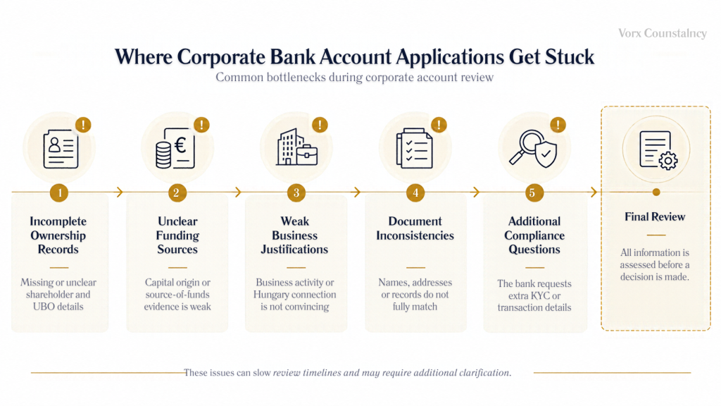Where corporate Bank Account Application GET Stuck Image