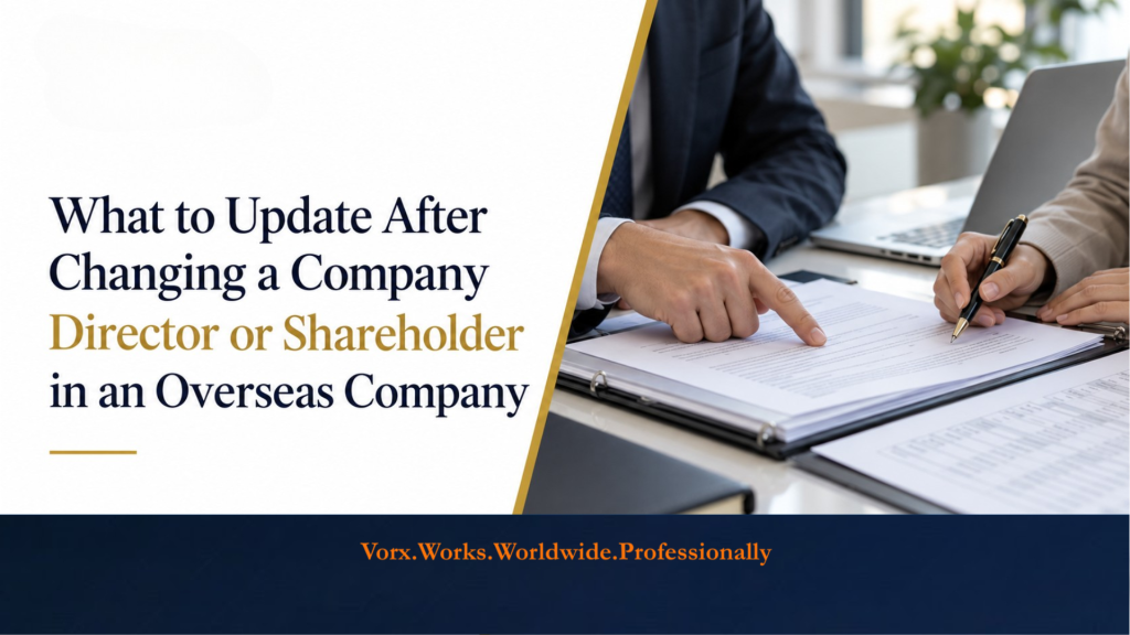 What to Update After Changing a Company Director or Shareholder in an Overseas Company